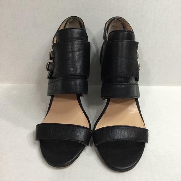 BCBGeneration Black Leather Ankle Strap Heel/Pump - Picture 3 of 14